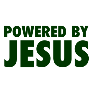 Powered By Jesus Decal (Dark Green)